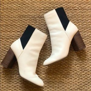 Dolce Vita White Leather Booties